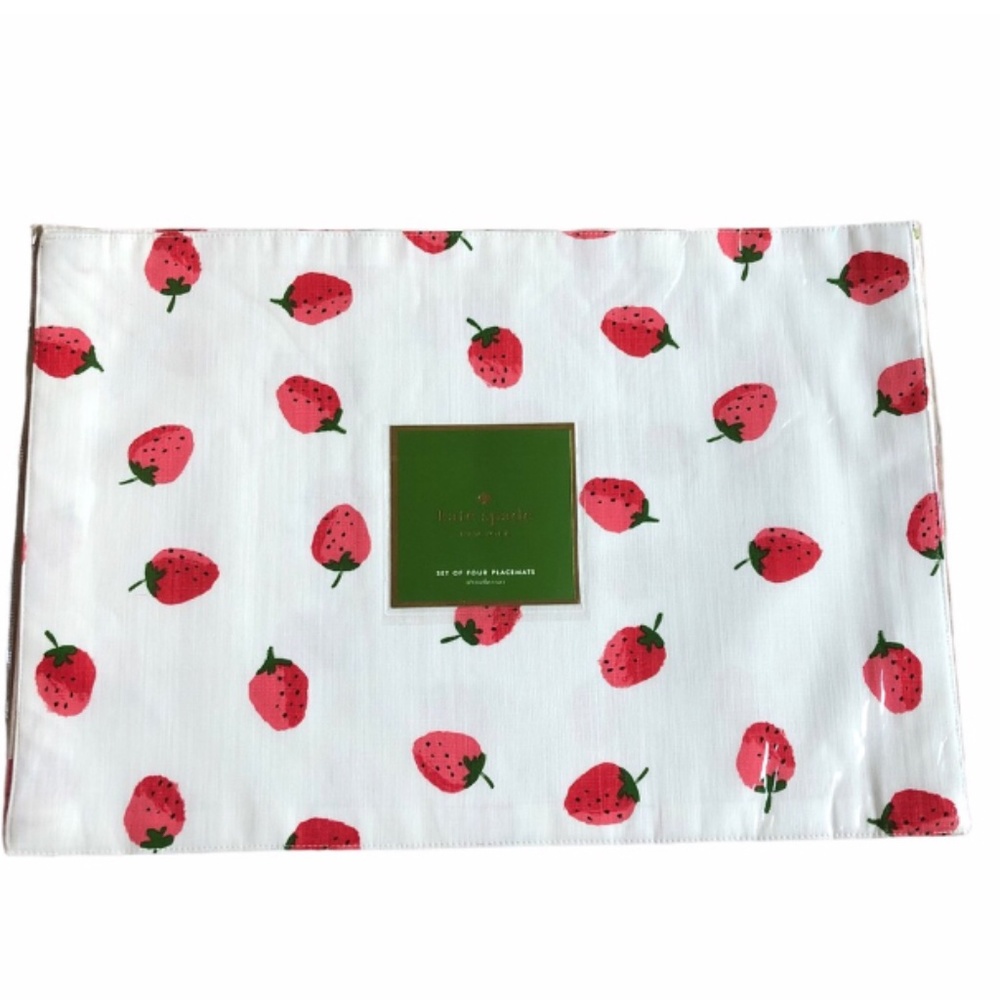 Kate spade strawberry placemats set of 4 nwt
